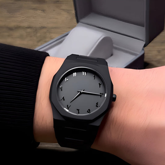 Premium Arabic Numeral Steel Wrist Watch