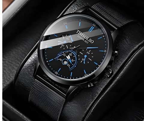 Elegant Cool Ultra-thin Calendar Quartz Watch