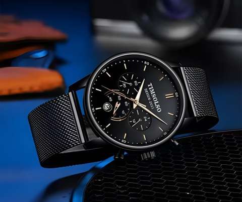 Elegant Cool Ultra-thin Calendar Quartz Watch